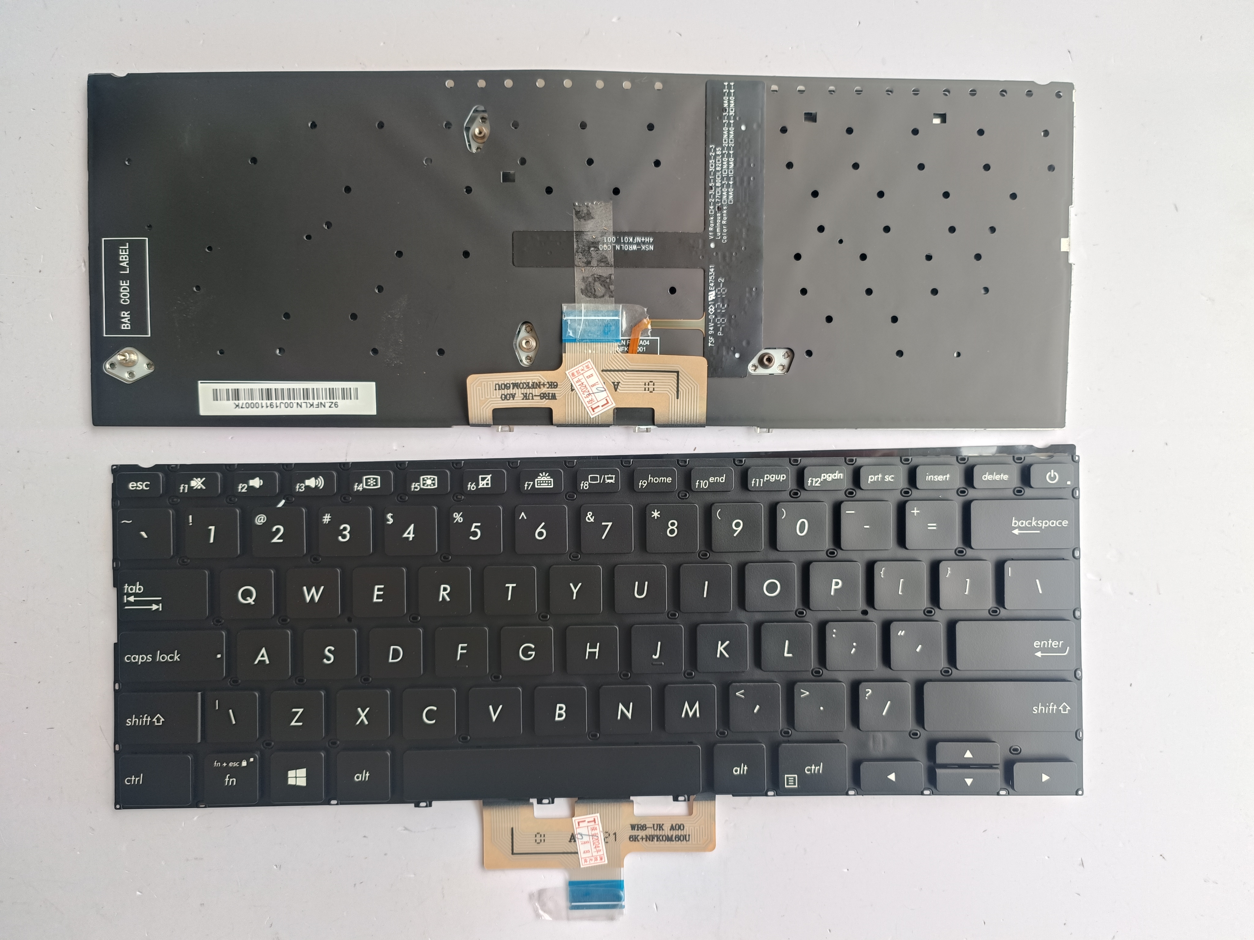 Picture of New Replacement Laptop Keyboard For ASUS UX433/UX433FN/UX4300F/Deluxe14/Zenbook 14 BLACK Backlit US Layout